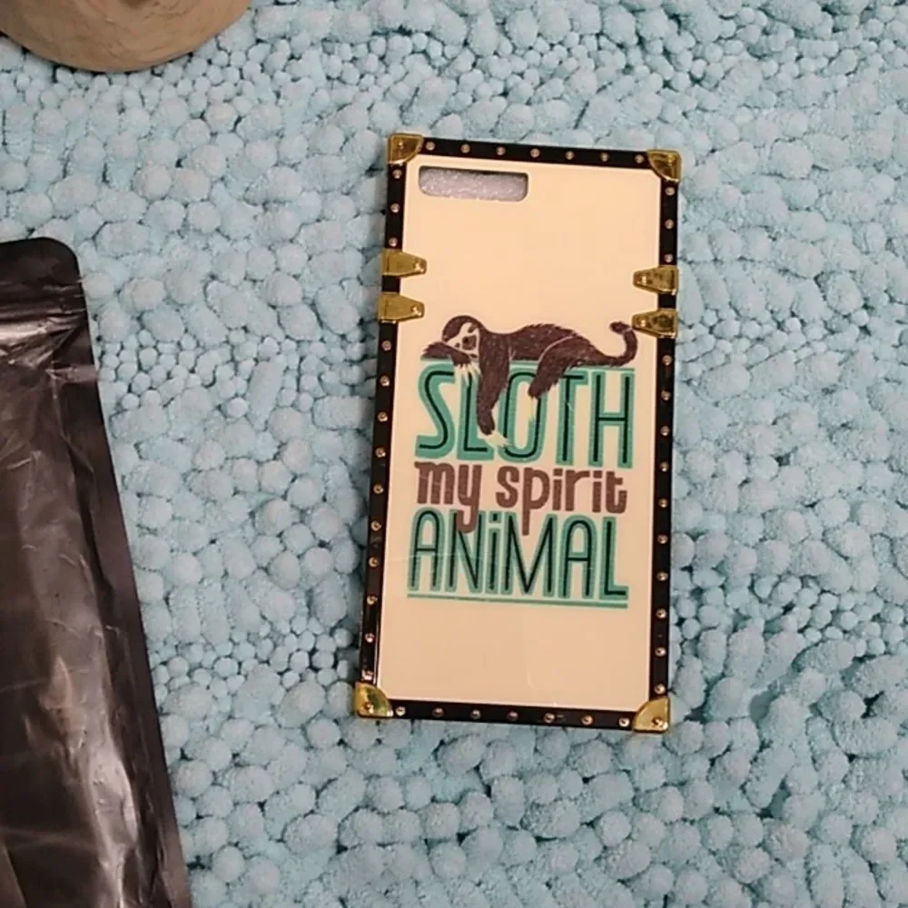 iPhone 7 Case Sloth My Spirit Animal Saying on It. NWT